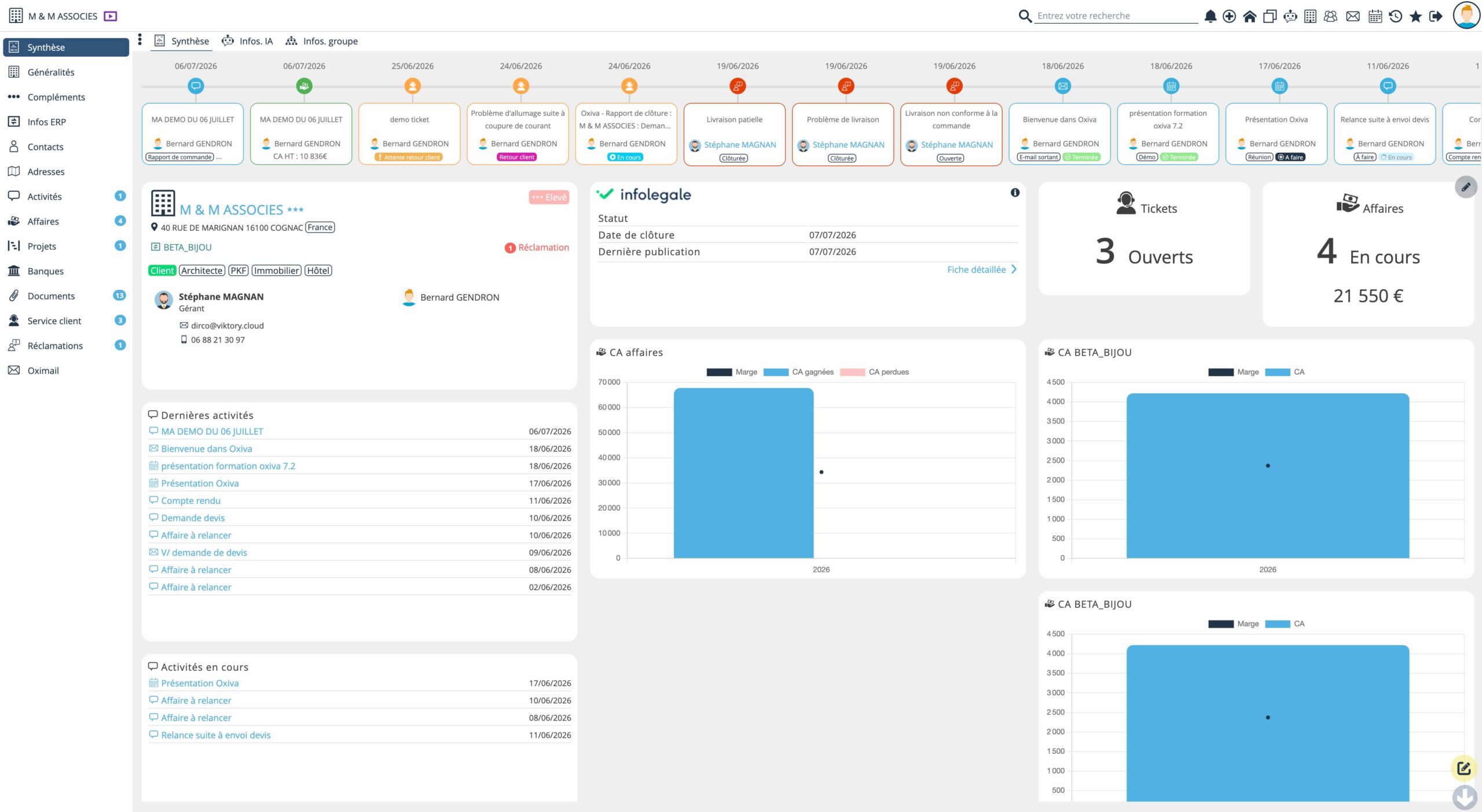Nouvelle fiche client synthèse